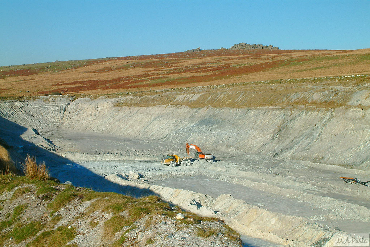 Whitehill Yeo Clay Pit extension with china clay extraction ongoing