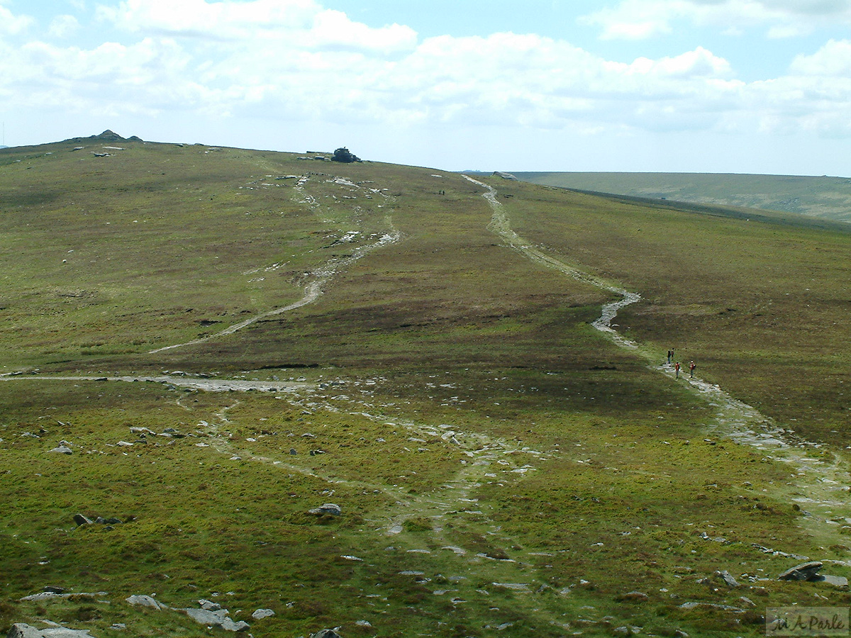Tracks across High Willhays to Yes Tor