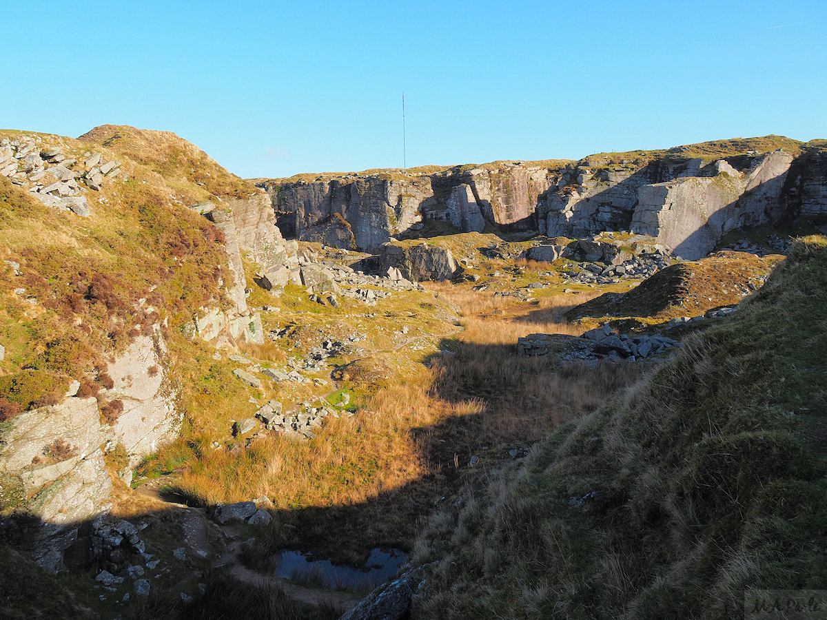 Above the entrance to Foggintor Quarry
